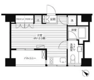 TiーHIGASHIAZABU【8階】の間取り