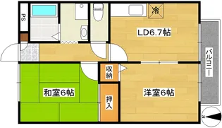パールハイツ【1階】の間取り