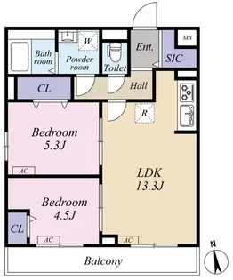 GRANPASEO大森北【5階】の間取り