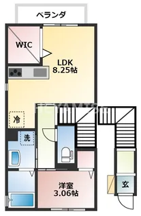 ウィット岩見【2階】の間取り