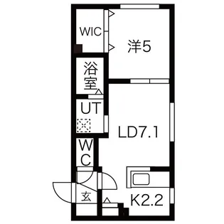 北海道札幌市豊平区月寒西二条6【マンション】の間取り