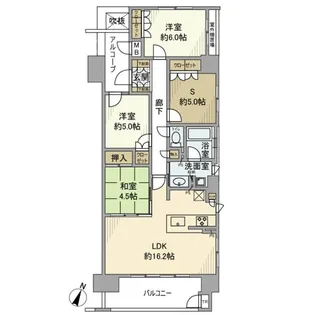 千葉中央レジデンス【4階】の間取り