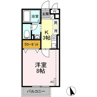 アムール大倉山B棟【3階】の間取り