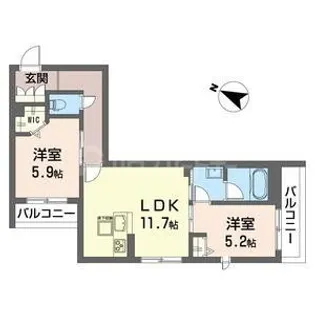 シャルム末広【3階】の間取り