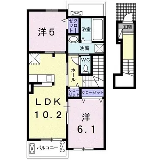 ビリーブ B【2階】の間取り