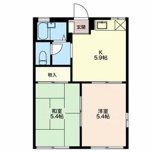 田村ハイツ【2階】の間取り