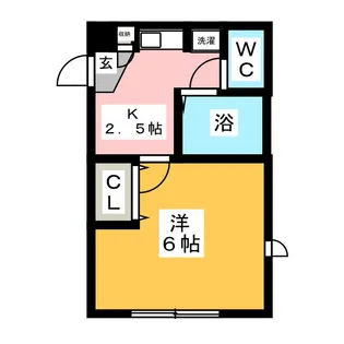 パセオ・リレント【1階】の間取り