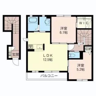 ラフィーネ真岡【2階】の間取り