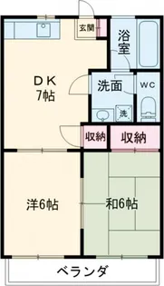 市川第二マンション【2階】の間取り