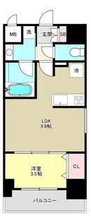 LUXENA+PAWS南行徳【9階】の間取り