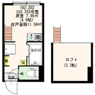 グリーンビュー西日暮里【1階】の間取り