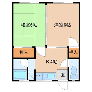 今川アパート【1階】の間取り