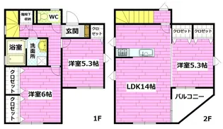 広島県広島市安佐南区東野3【一戸建】の間取り
