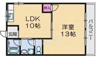 平野屋ハイツ【1階】の間取り