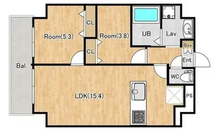 エクスフォート竜泉【8階】の間取り