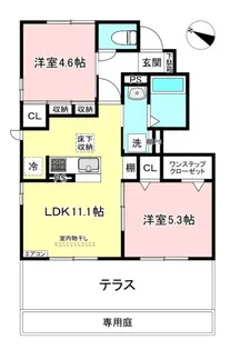 サンストラール【1階】の間取り
