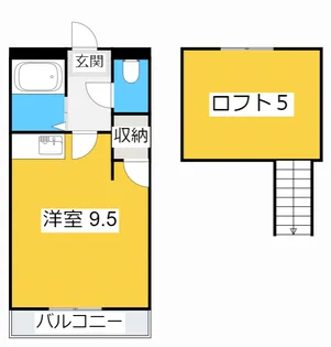コーポイーストA【1階】の間取り