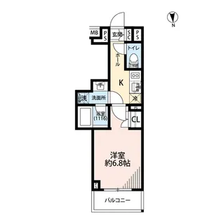 プレール・ドゥーク中野南台【3階】の間取り