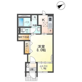 ベルクレール【1階】の間取り