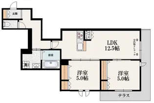 グランソレーユ【1階】の間取り