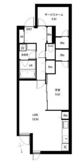 COEUR BLANC西荻窪の間取り