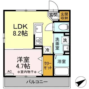 グラディーヴォレ【3階】の間取り