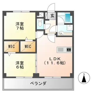 コーポM【4階】の間取り