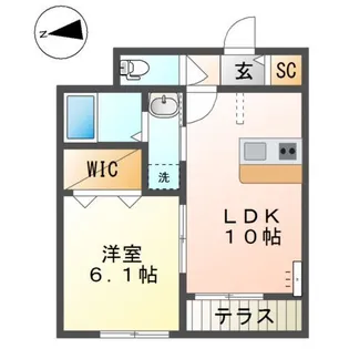 セカンドクリスタル【1階】の間取り