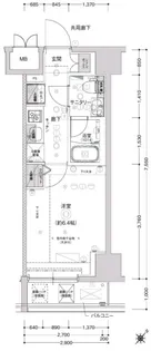 CREST TAPP SHIN YOKOHAMA【8階】の間取り