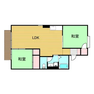 パセオ豊里【1階】の間取り