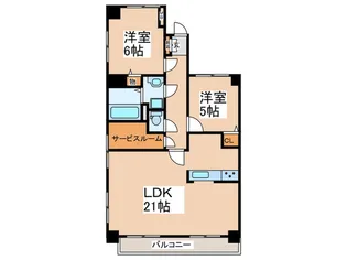 コスモ海老名ウッドスクエア【3階】の間取り