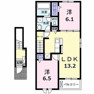サクラーレB【2階】の間取り