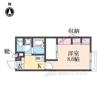 レオパレス辻九第三【1階】の間取り