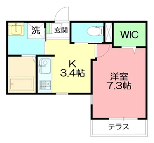 ル・シェノンII【1階】の間取り