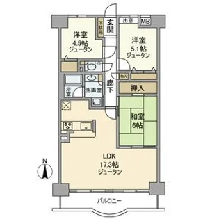 藤和シティコープ岐阜【6階】の間取り