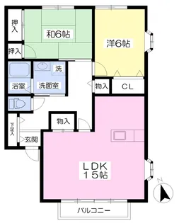 メゾン・ド・クレールB【2階】の間取り