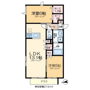 Bonheur de Chien Kitaayase【1階】の間取り