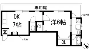 シティハウス・ドンウー【1階】の間取り