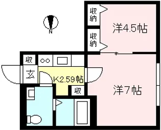 グリーンコート千歳船橋【1階】の間取り