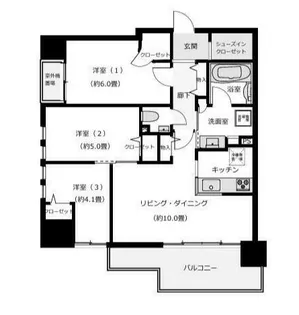 イニシアイオ浅草【10階】の間取り