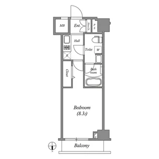 GENOVIA東中野skygarden【7階】の間取り