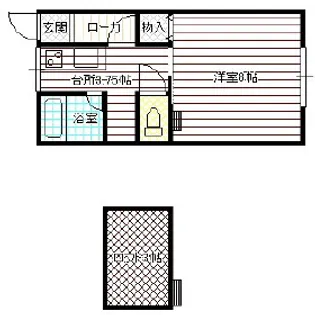 レジデンスD【1階】の間取り