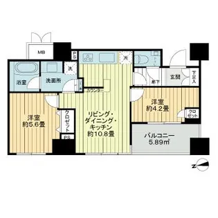 グレーシア調布【7階】の間取り