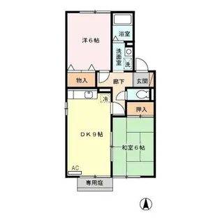 セジュール矢峰【1階】の間取り