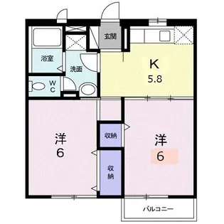 ソレアードII【2階】の間取り