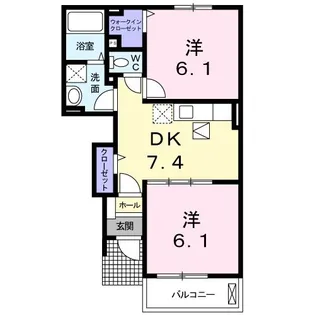 カーサ・セレノ II【1階】の間取り