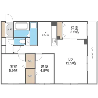 Ritz GRANDE月寒【1階】の間取り