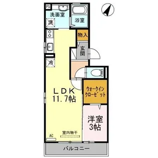 ハイム三条岡 A棟【3階】の間取り