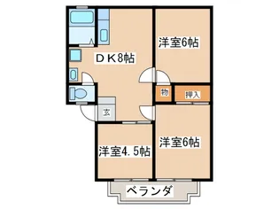 ブル-メゾンB【1階】の間取り