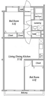 ガーデンハウス千歳船橋【2階】の間取り